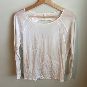 Lululemon white long sleeve shirt, Size 4